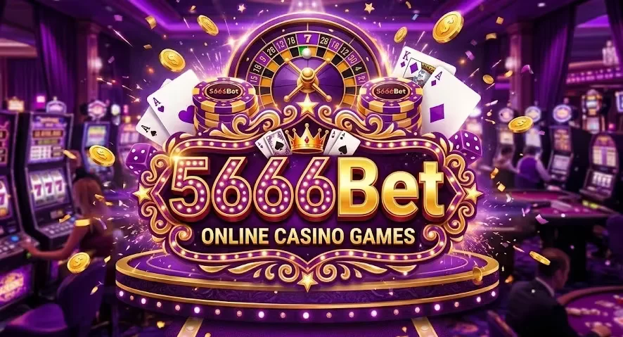 A victorious gambler surrounded by cascading gold coins and a shimmering prize wheel — representing the luxury of 5666Bet.